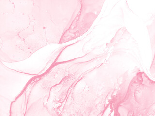 Alcohol pink and whate ink background. Trendy