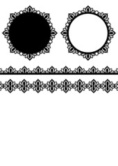 svg Openwork frame, napkin and borders. Vector set for laser and plotter cutting 
