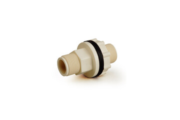 UPVC  CPVC Fittings for polypropylene pipes. Elements for pipelines. plastic piping elements. They are designed for connecting pipes. Concept sale of polypropylene fittings.