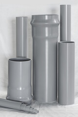 UPVC  CPVC Fittings for polypropylene pipes. Elements for pipelines. plastic piping elements. They are designed for connecting pipes. Concept sale of polypropylene fittings.