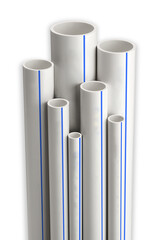 UPVC  CPVC Fittings for polypropylene pipes. Elements for pipelines. plastic piping elements. They are designed for connecting pipes. Concept sale of polypropylene fittings.