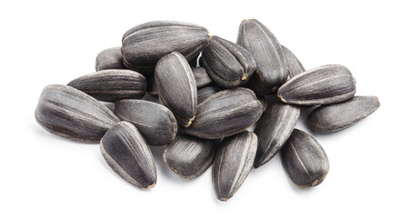 Obraz premium Sunflower seeds, isolated on white background