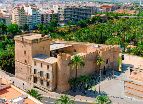 Altamira Castle and Palmeral de Elche, in Spain