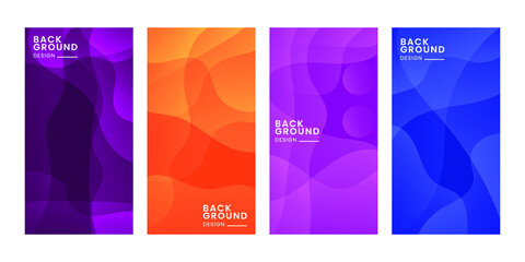 Vector colorful abstract fluid geometric gradient