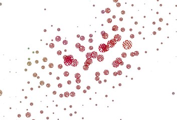 Light Green, Red vector backdrop with memphis shapes.