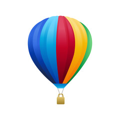 Fototapeta premium Colorful hot air balloon, vector illustration