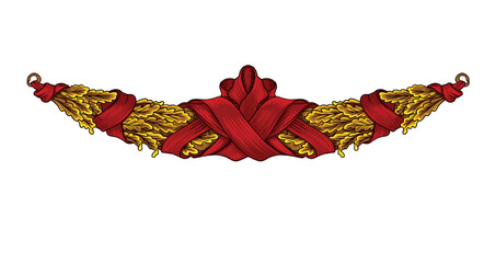  gorgeous red ribbon and yellow leaves 