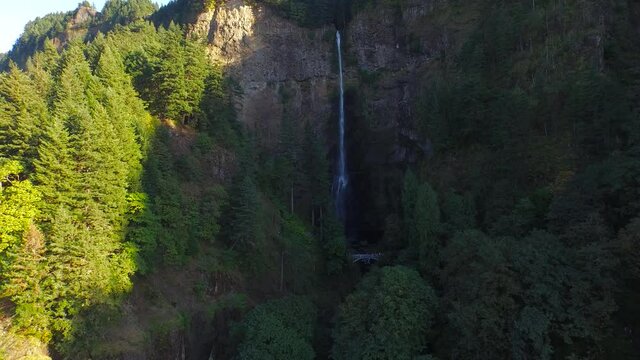 aerial oregon multnomah falls