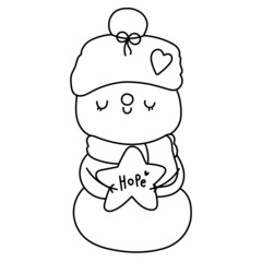 snowman outline