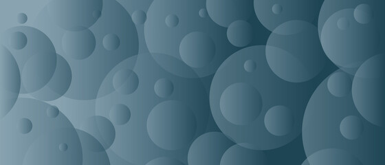 Blue sea background with bubbles in the form of circles with 3d effect. Flat cartoon vector for creating a cover or New Year card.