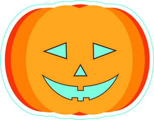 Happy Halloween Pumpkin Cartoon Images Light Blue HD