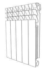 Vector link section heating radiator