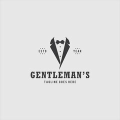 Gentlemen Logo Design Vector Image