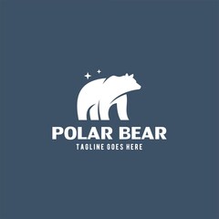 Polar Bear Logo Design Vector Image
