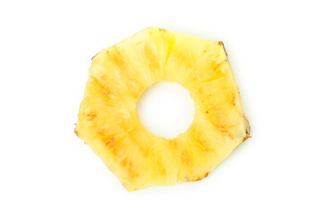 Tasty grilled pineapple isolated on white background