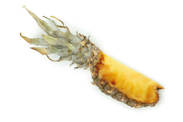Tasty grilled pineapple isolated on white background