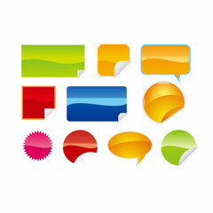 label template set vector design