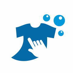 laundry online logo vector design