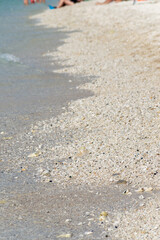 Capobianco beach in Elba Island, Italy. White pebbles and cristal clear turquoise water