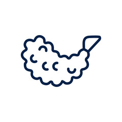 Tempura icon logo template isolated on white background.