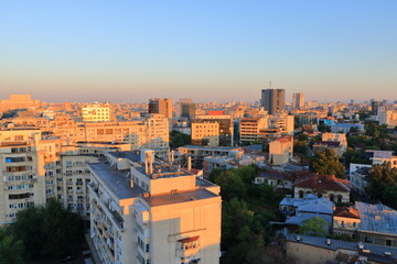 Obraz premium Bucharest Aerial View in the morning light
