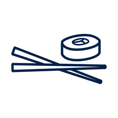 Sushi icon logo template isolated on white background.