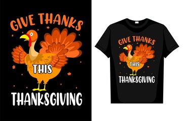 Give Thanks This Thanksgiving editable vector Thanksgiving T-Shirt Design