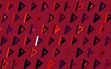 Dark Pink, Red vector background with triangles.