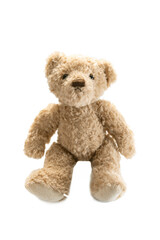 Teddy bear soft toy animale isolated on white background