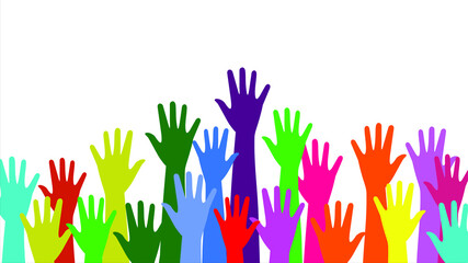 hands of different colors cultural and ethnic diversity vector design.