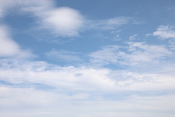 background of white clouds on a blue sky ideal as a backdrop to be used for photomontages