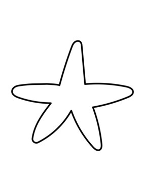 recommend clip art: star fish outline 