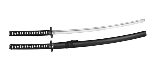 Katana, japanese sword, isolated on white background