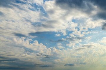 blue sky with clouds as background