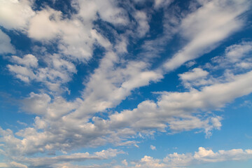 blue sky with clouds as background