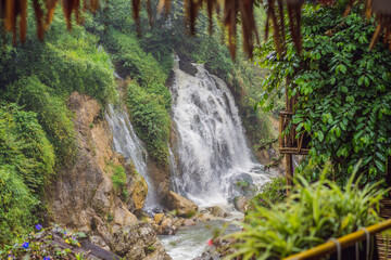 Obraz premium Landscape of Sapa in the fog, Northwest Vietnam. Vietnam opens to tourism after quarantine Coronovirus COVID 19