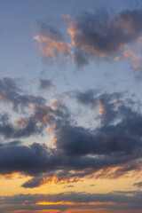 Beautiful sky with cloud before sunset