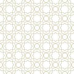 Seamless arabic geometric ornament in brown color.
