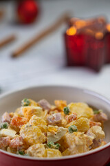 Traditional Czech Christmas potato salad