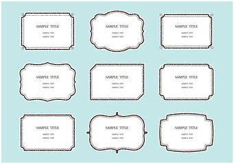 飾り枠　フレーム　スタンプ風	
