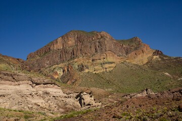 Fototapeta na wymiar Mountain cliff at Big Bend National Park, Texas, Chihuahuan desert