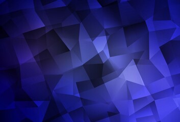 Obraz premium Dark Purple vector gradient triangles texture.
