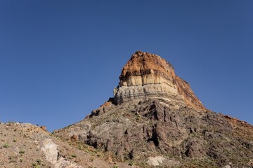 Fototapeta na wymiar Rock at the Chihuahuan desert, Big Bend National Park, Texas