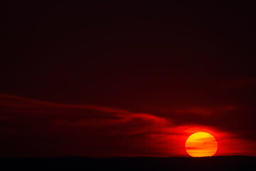 Beautiful sky with cloud before sunset