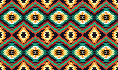 Geometric ethnic oriental ikat pattern traditional Design for background,fabric,wrapping,clothing,wallpaper,Batik,carpet,embroidery style.
