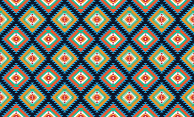 Geometric ethnic oriental ikat pattern traditional Design for background,fabric,wrapping,clothing,wallpaper,Batik,carpet,embroidery style.