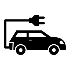  Vector Electric Car Glyph Icon Design