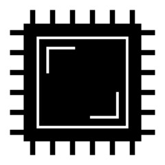 Vector Micro Chip Glyph Icon Design