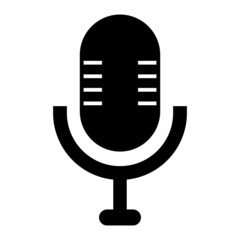 Vector Voice Control Glyph Icon Design
