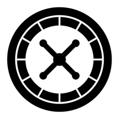Vector Roulette Glyph Icon Design
